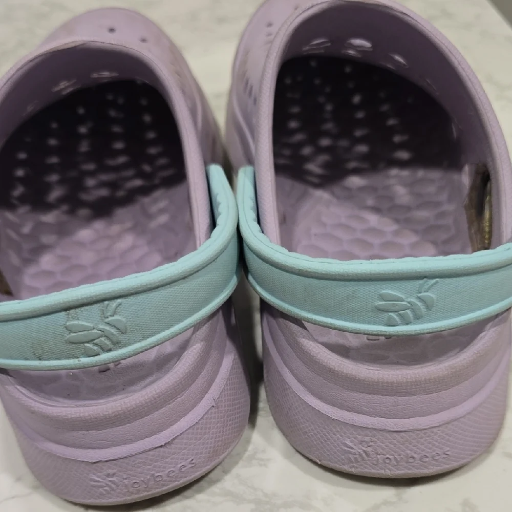 Joybees Kids Clogs-Lavender and Aqua Size 1